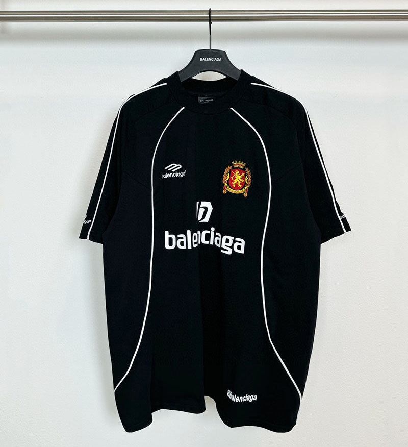 Balenciaga Paris Soccer Oversized T-Shirt Black