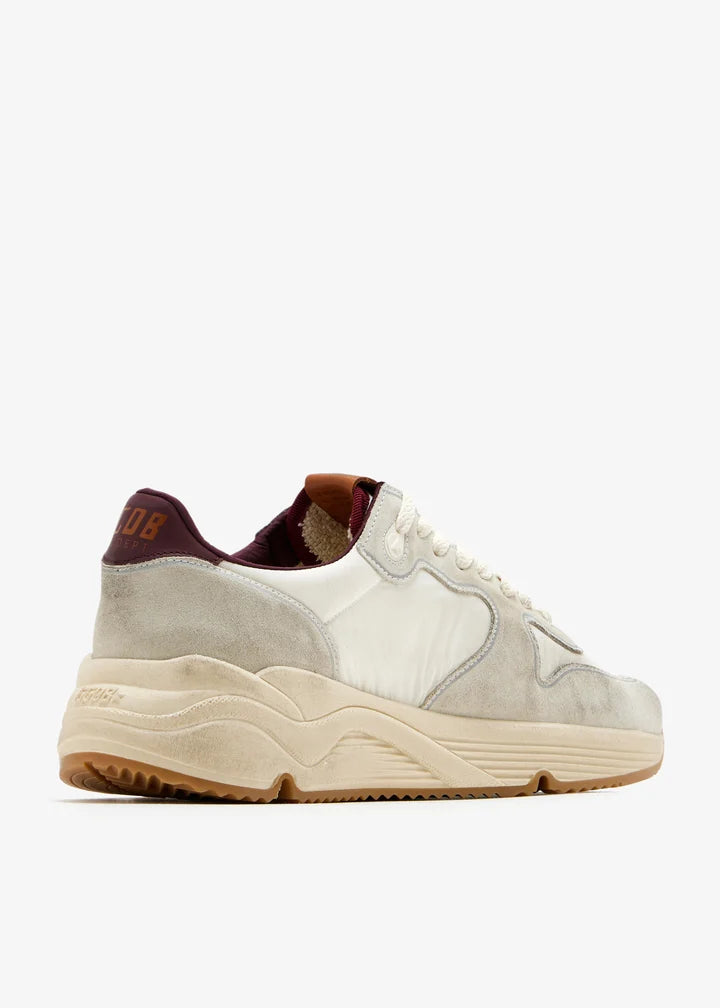 Golden Goose Running Sole with Star and Red Print Leather Heel