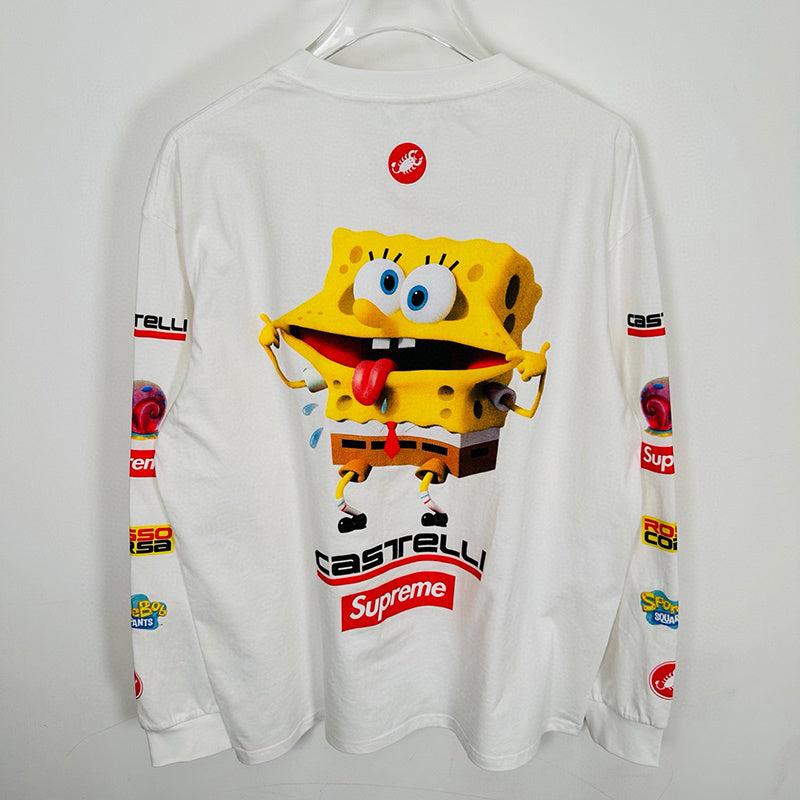 Supreme SpongeBob/Castelli Racing L/S Tee White