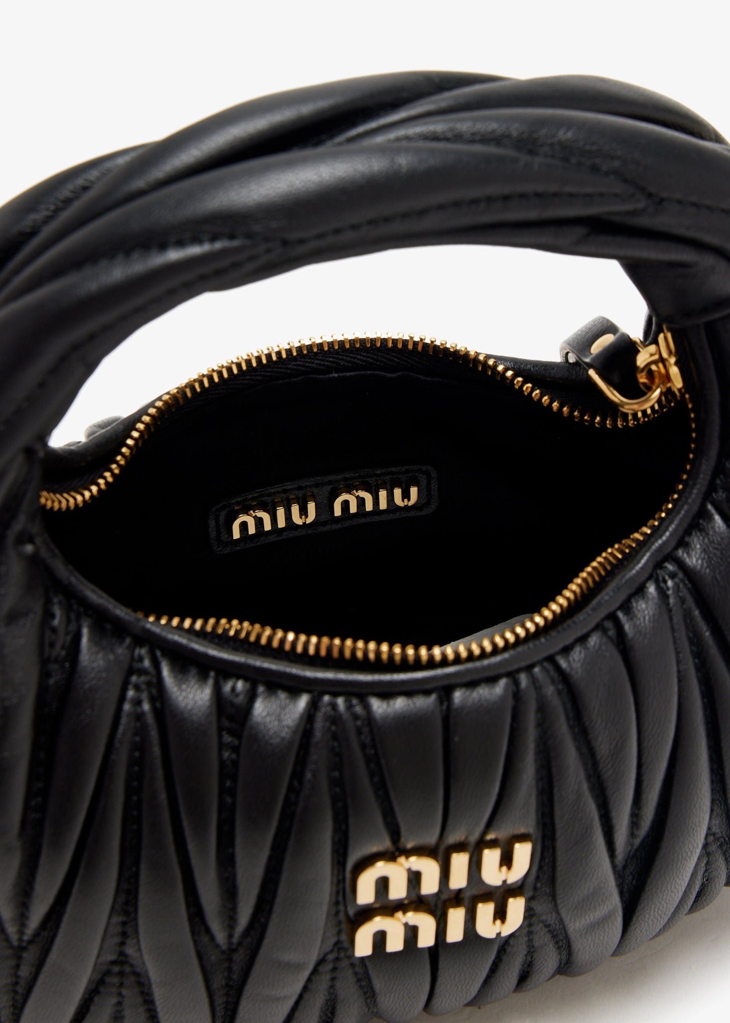 MiuMiu Matelassé nappa Wander mini hobo bag