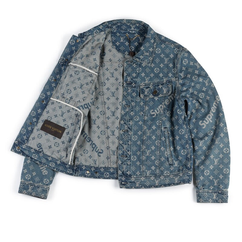 Louis Vuitton x Supreme Jacquard Denim Trucker Jacket