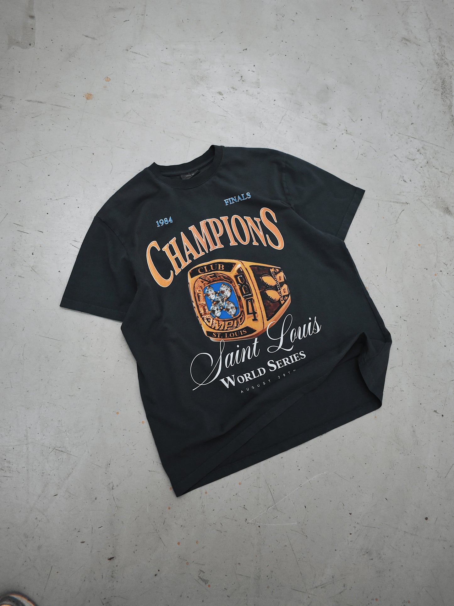 Club 1984 World Series Champions T-shirt - Washed Grey