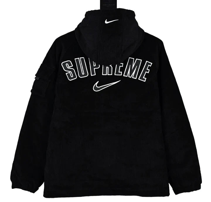 Supreme Nike Arc Corduroy Hooded Jacket Black