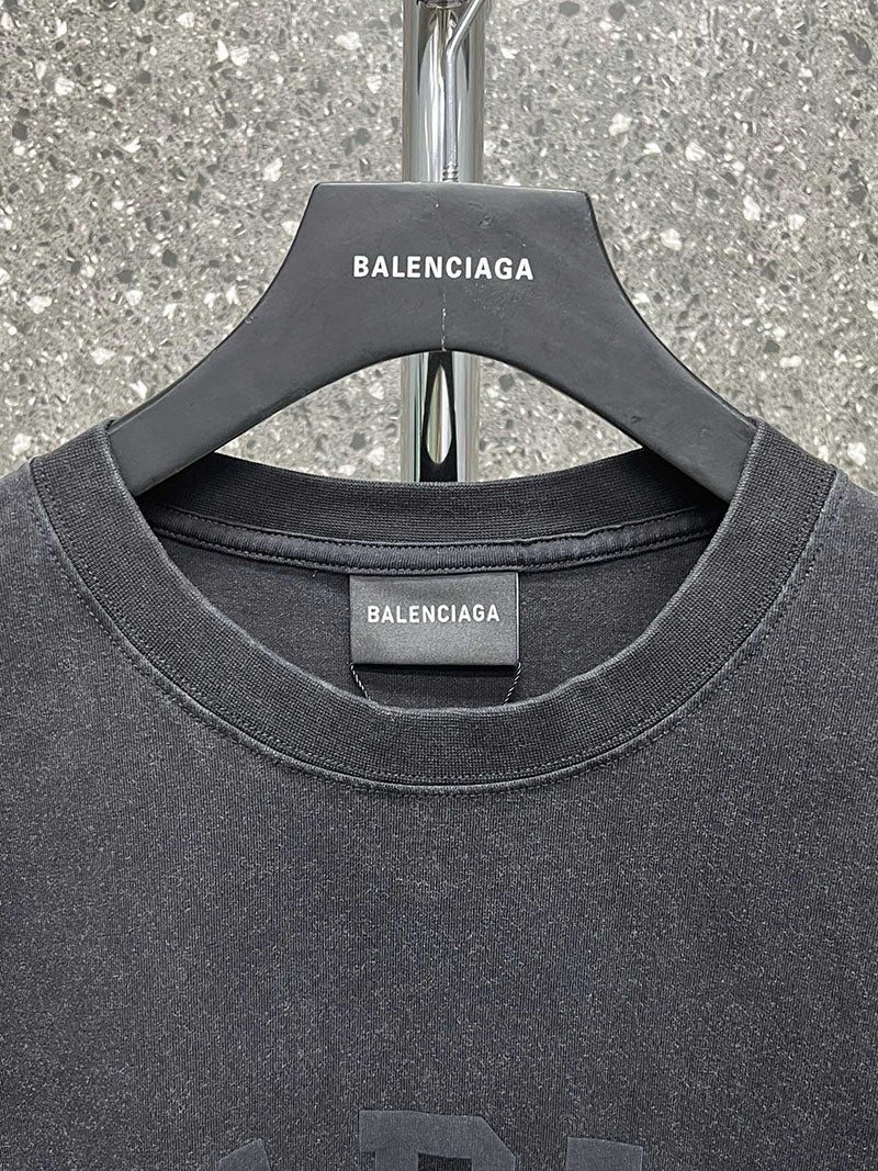Balenciaga Political logo cotton T-shirt Black