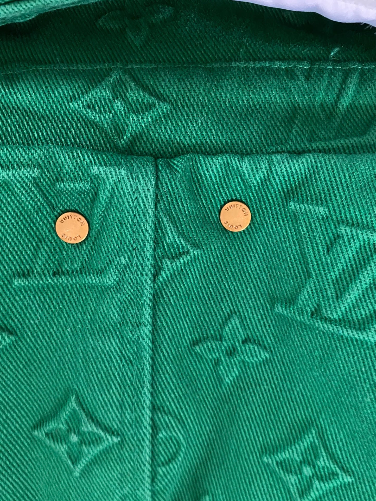 Louis Vuitton LV Monogram Workwear Denim Jacket Green