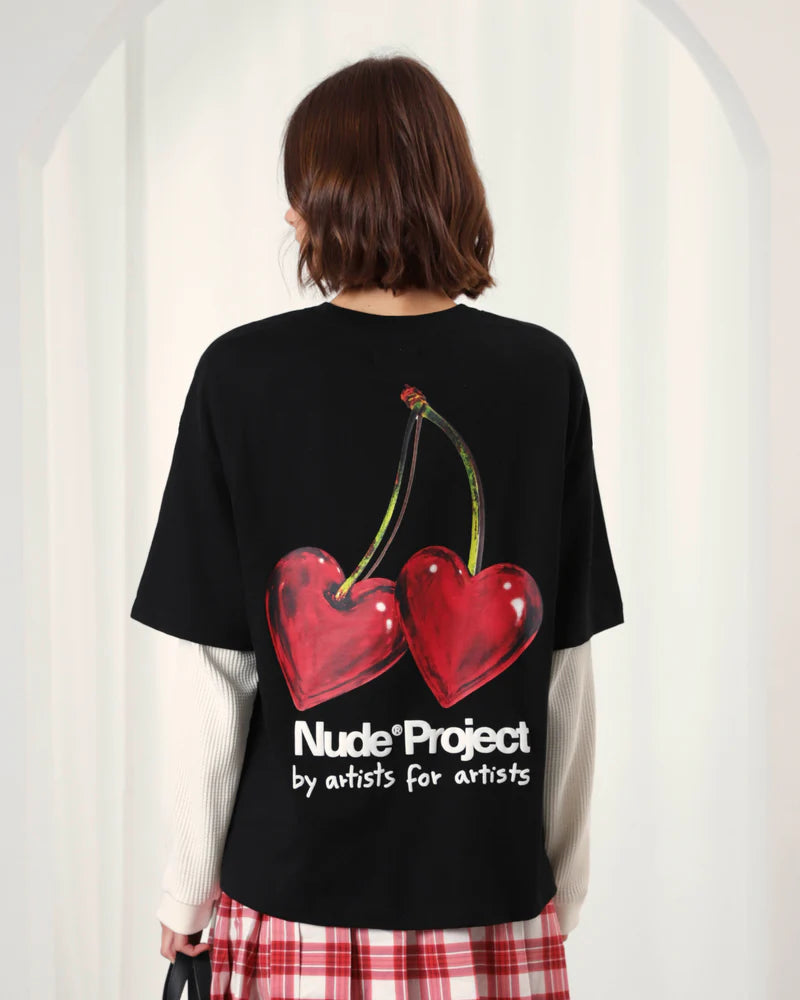 Nude Project Juicy Cherry Tee Black