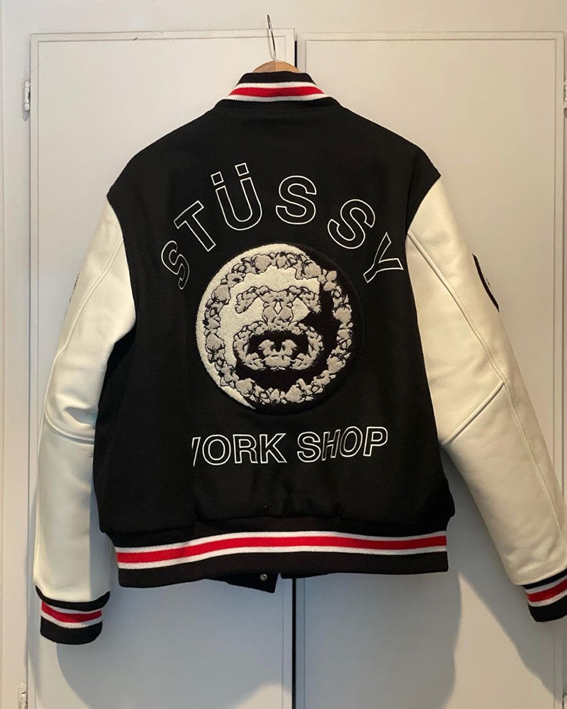 Stussy x Denim Tears X Our Legacy TTL Varsity Jacket Black/White