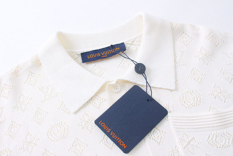 Louis Vuitton Polo Shirt Knitted White