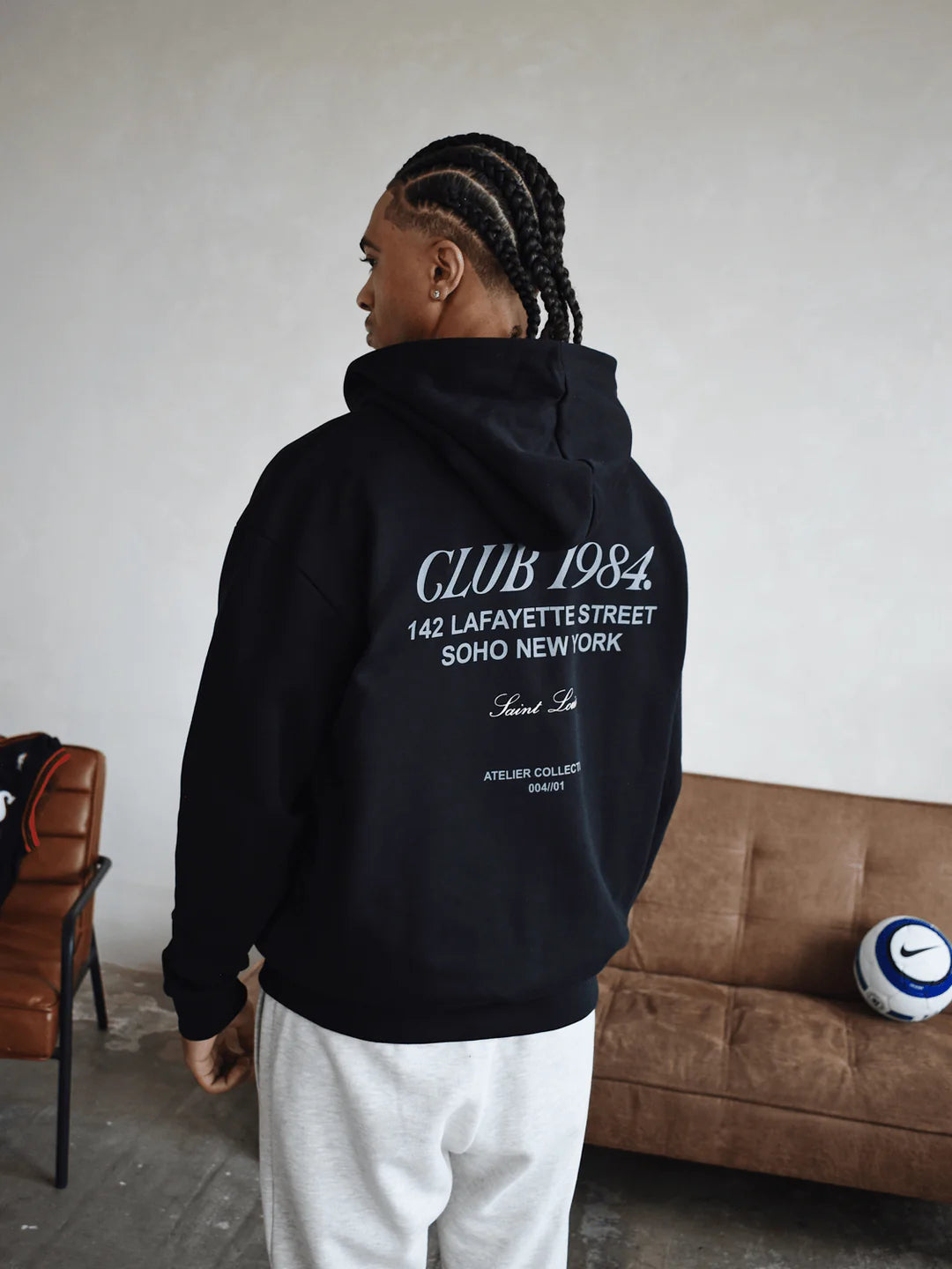 Club 1984 Soho Zip Hoodie - Black