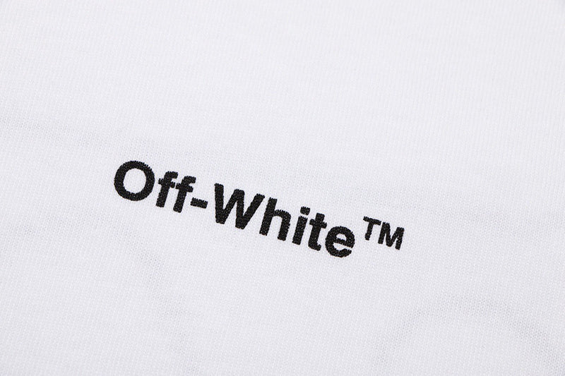 OFF-WHITE Tshirt Wave Outline Diag White