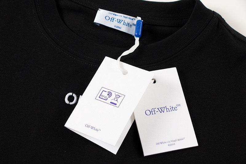 OFF-WHITE Back Embroidery T-shirt Black