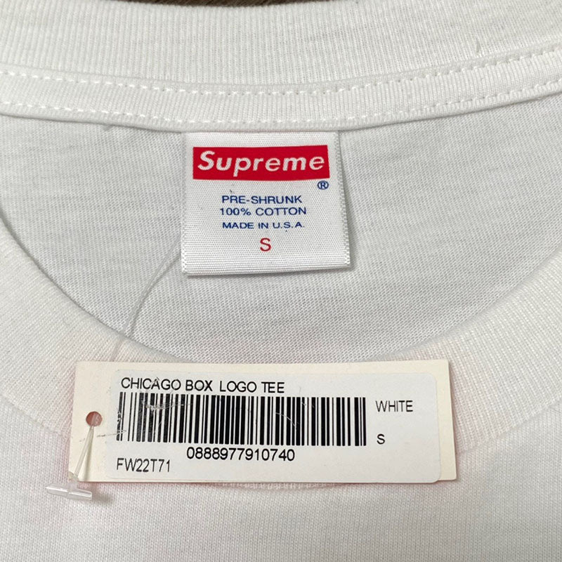 Supreme Chicago Box Logo Tee White