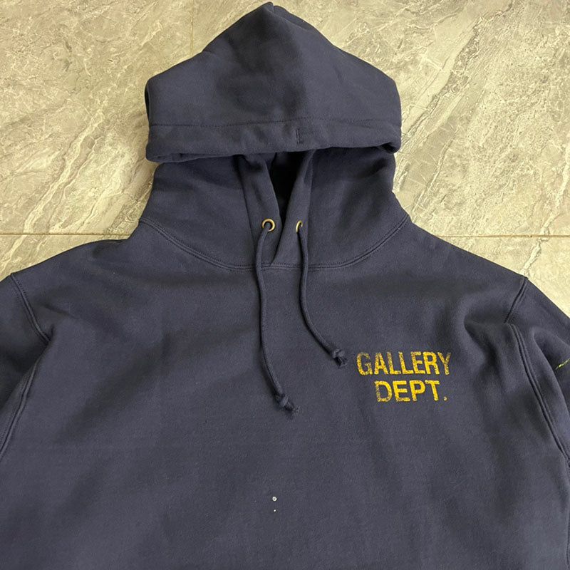 GALLERY DEPT. Blue Paint-splatter Logo Hoodie