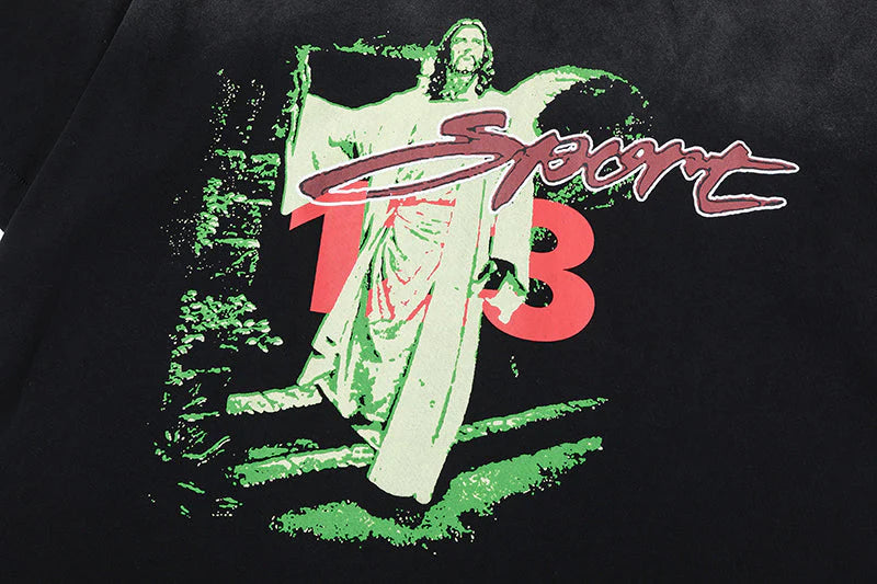 Rivington Roi Rebis Jesus Sport T-shirt Black