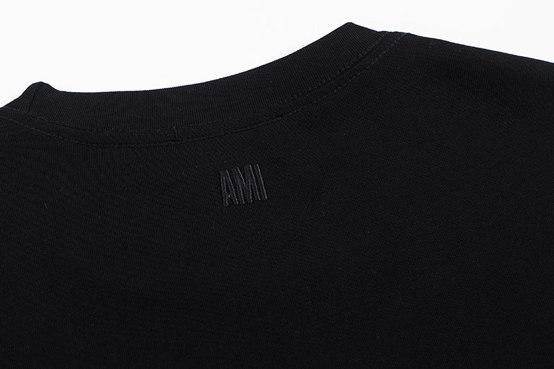 AMI Paris Ami de Coeur T Shirt Black