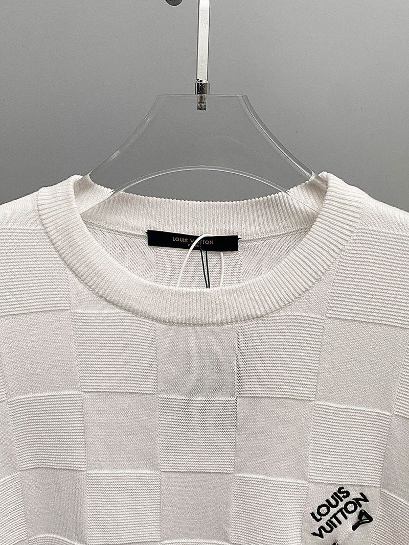 Louis Vuitton Check Embroidered Crewneck Knit