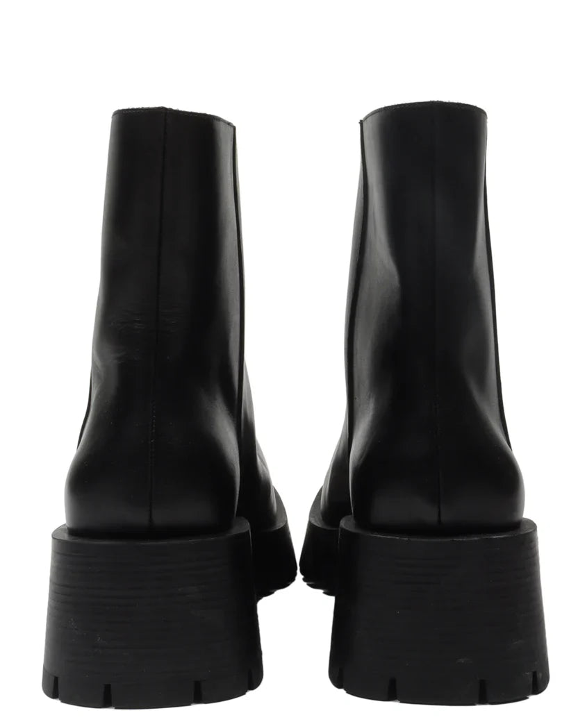 Balenciaga black Leather Trooper Boots