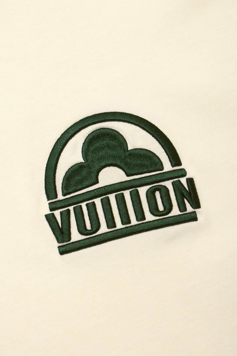 Louis Vuitton Logo Printed Cotton T Shirt White