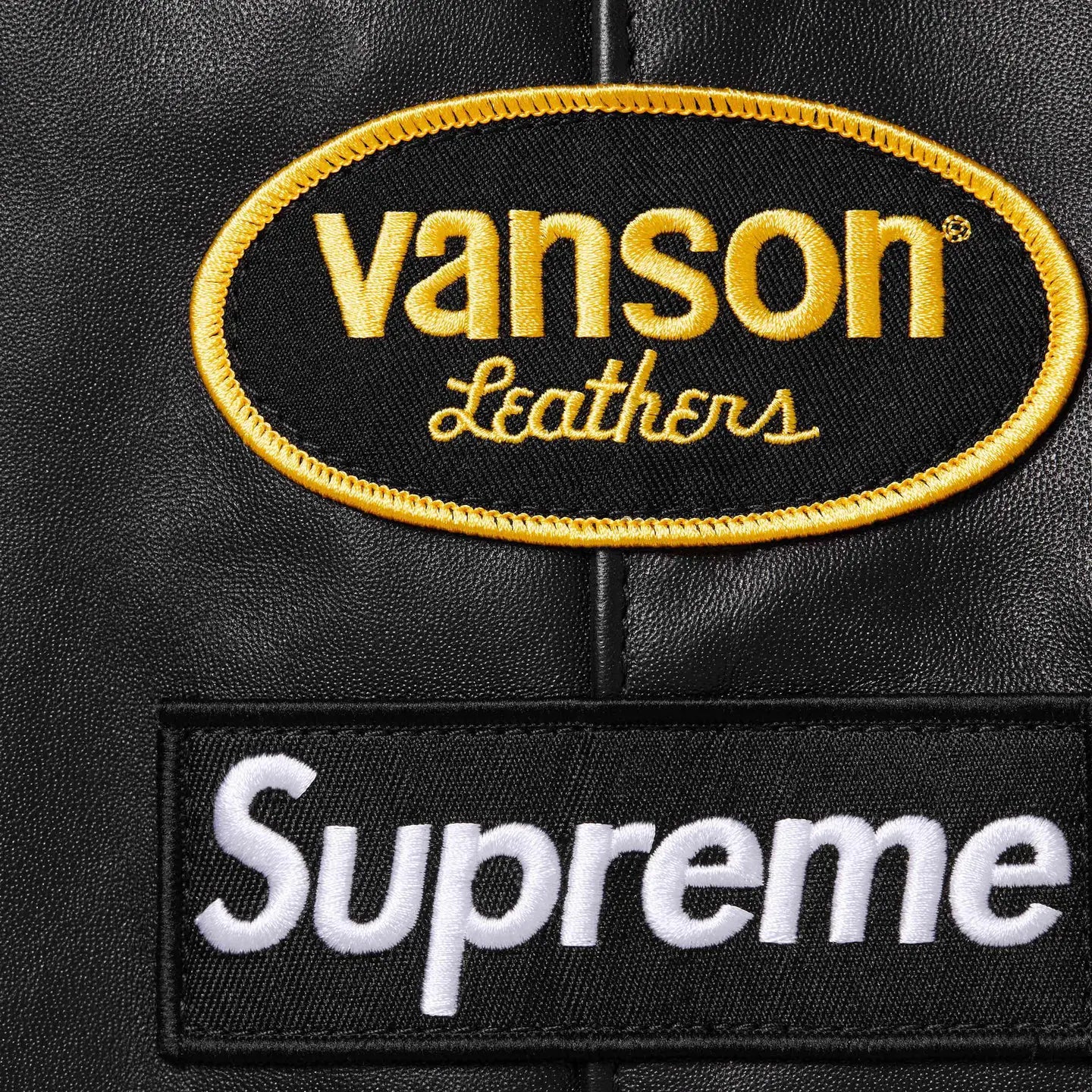 Supreme Vanson Leathers Hooded Work Jacket Black
