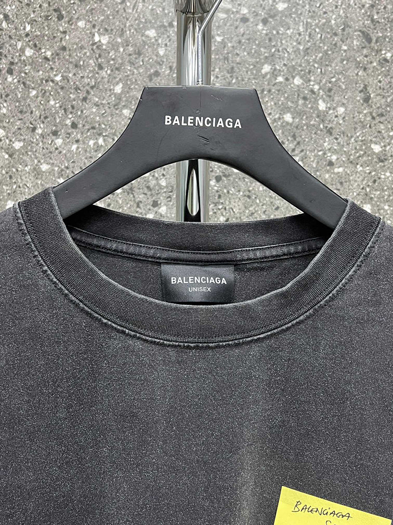 Balenciaga Oversized Post It T-Shirt Black