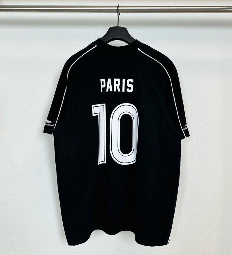 Balenciaga Paris Soccer Oversized T-Shirt Black