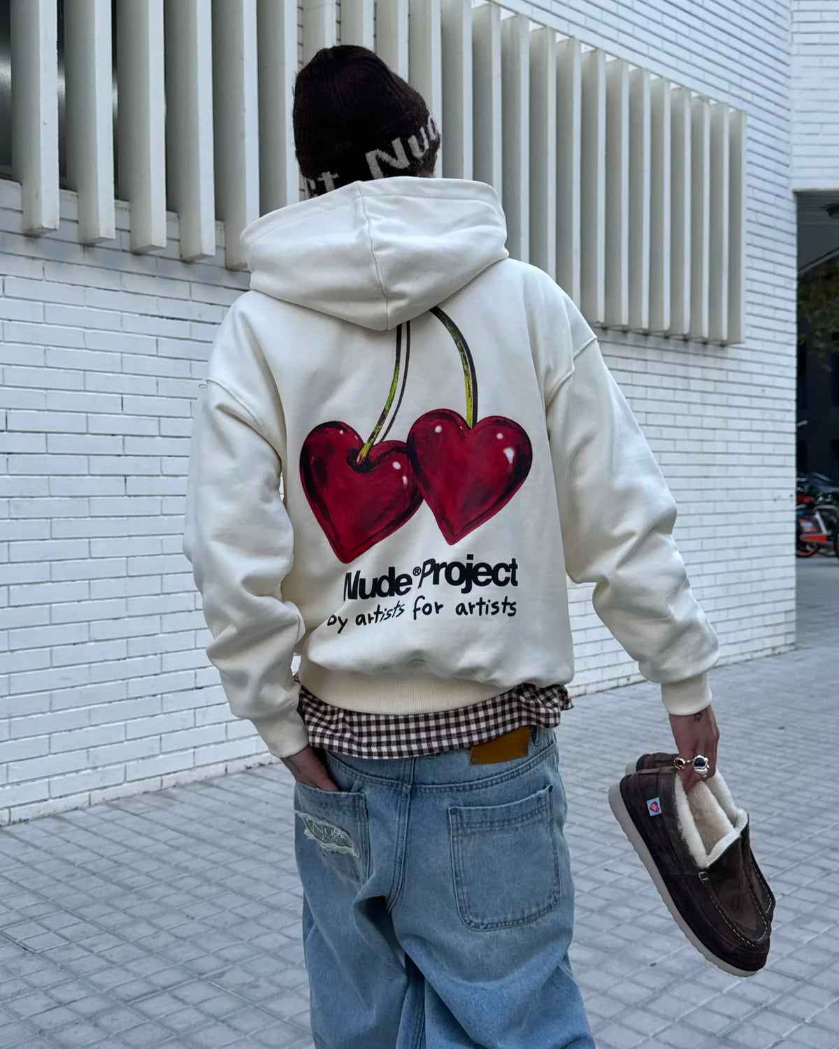 Nude Project Juicy Cherry Sweatshirt White Cream