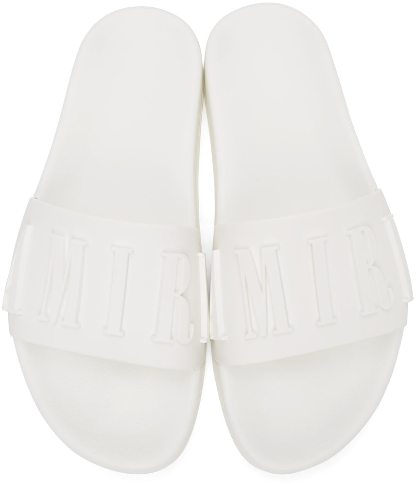 Amiri Logo Pool Slide 'White'