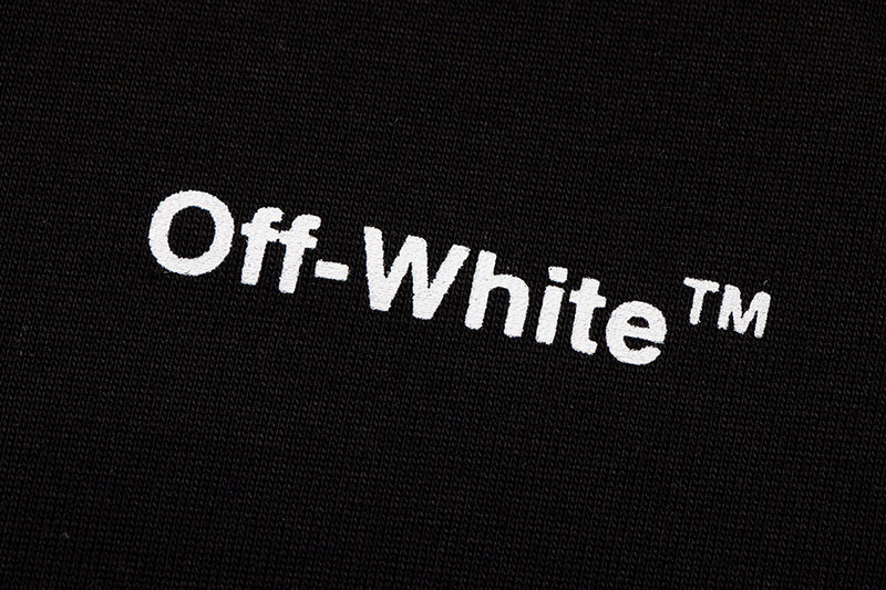 OFF-WHITE Tshirt Wave Outline Diag Black