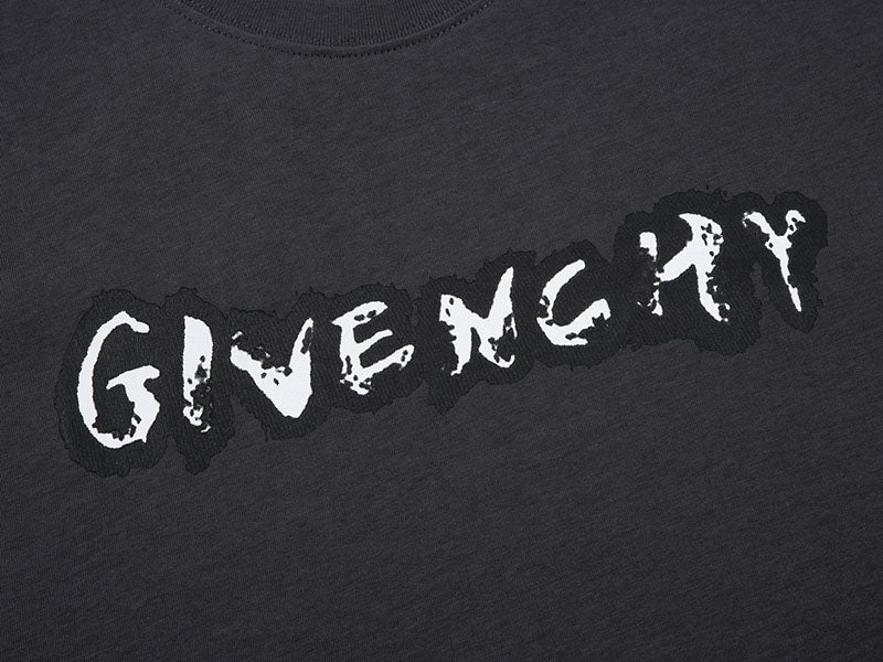 GIVENCHY Logo lettering cotton T-shirt Black