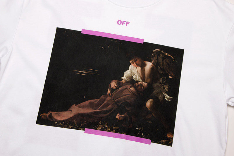 OFF-WHITE Arrow Caravaggio St Fran Slim Tee White