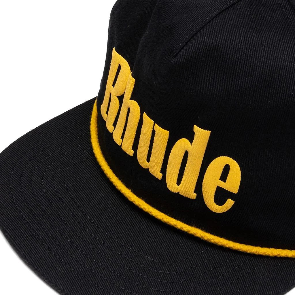 Rhude Logo Hat - Black / Yellow