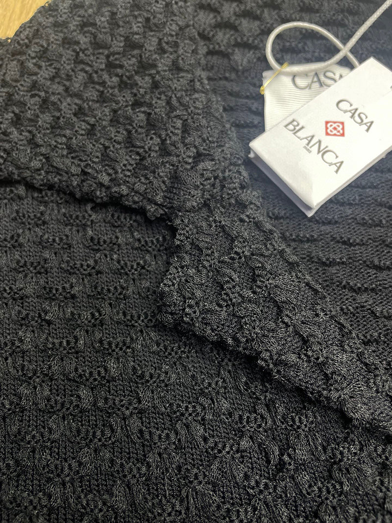 CASABLANCA Monogram Towelling shirt Black