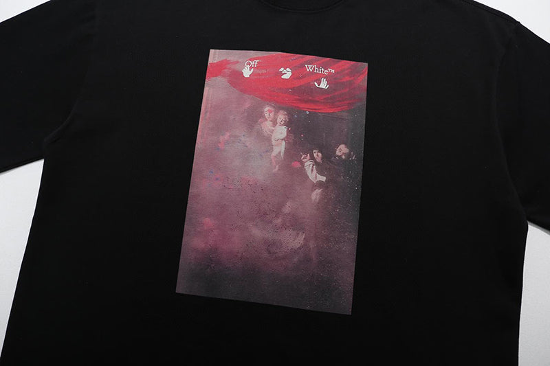 OFF-WHITE Regular Fit Caravaggio Painting T-shirt Black
