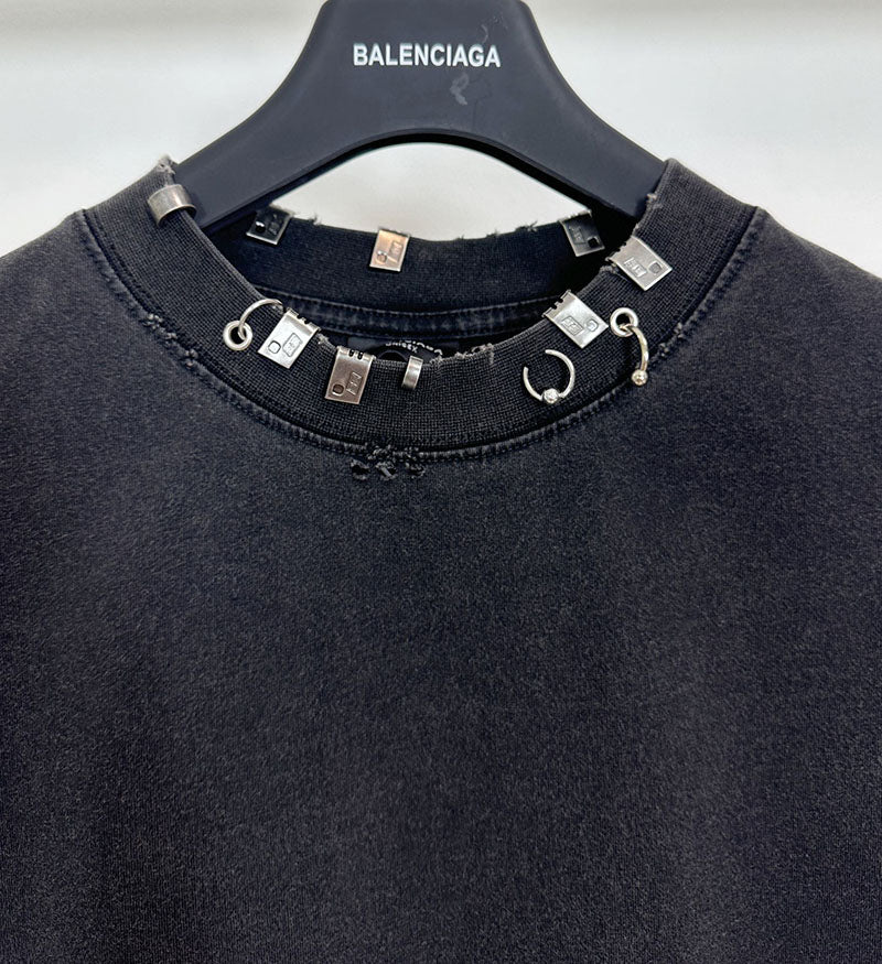 Balenciaga Piercing Hardware T-Shirt Black