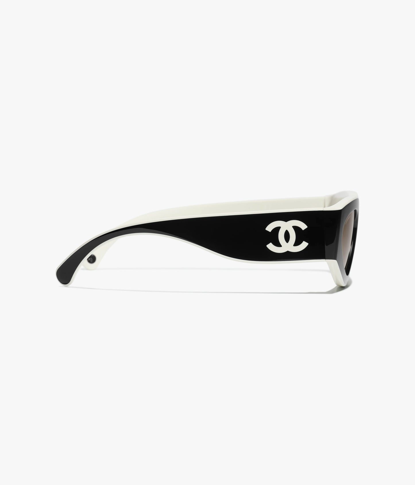 Chanel Cat Eye Sunglasses Nylon Fibre, Black & White