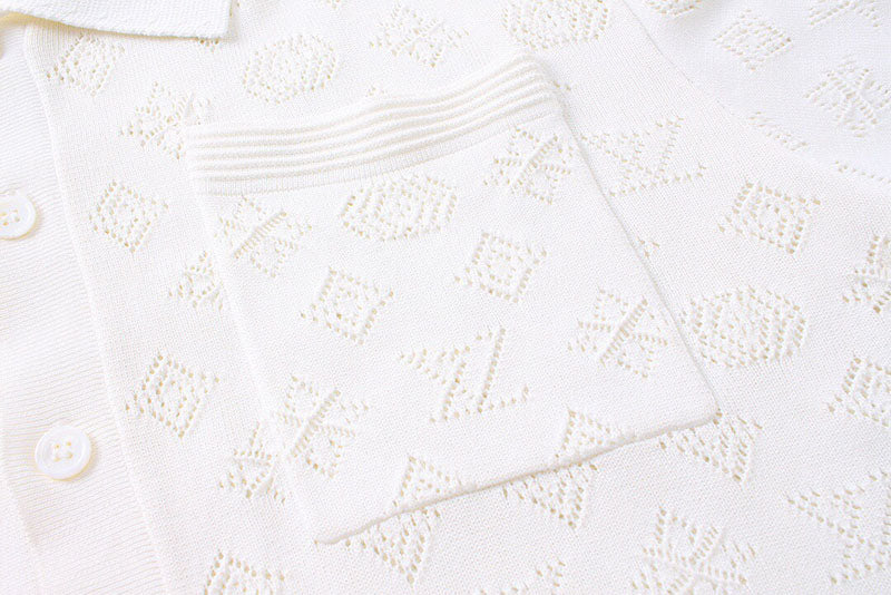 Louis Vuitton Polo Shirt Knitted White