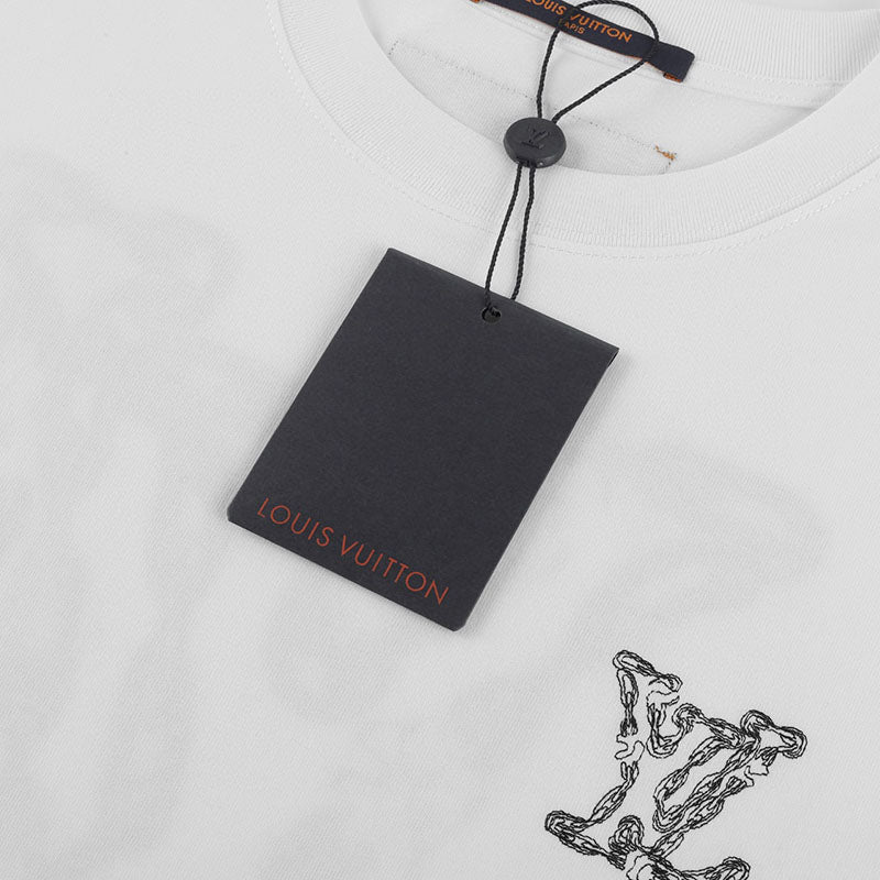 Louis Vuitton LV Logo Printed T-Shirt White