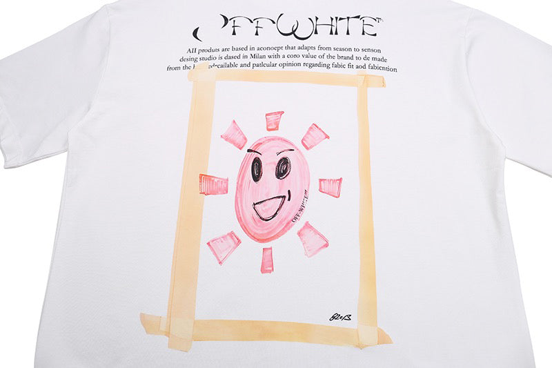 OFF-WHITE Sun Moon T Shirt White
