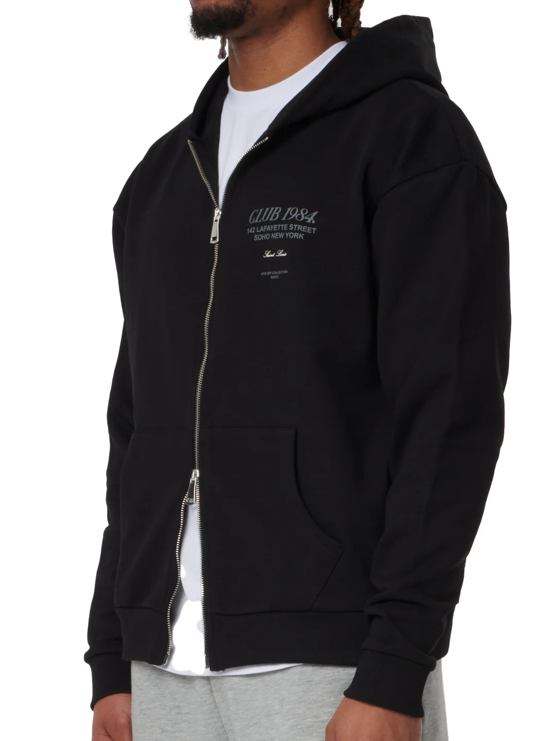 Club 1984 Soho Zip Hoodie - Black