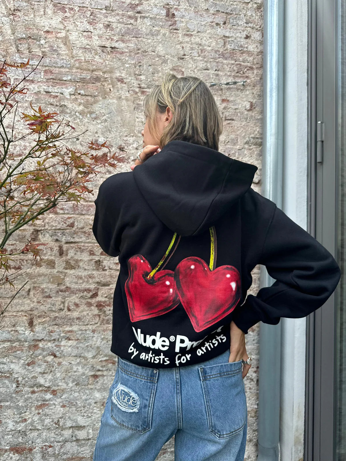 Nude Project Juicy Cherry Black Sweatshirt