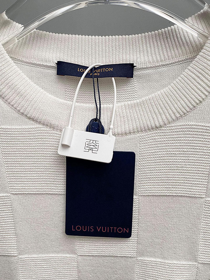 Louis Vuitton Check Embroidered Crewneck Knit