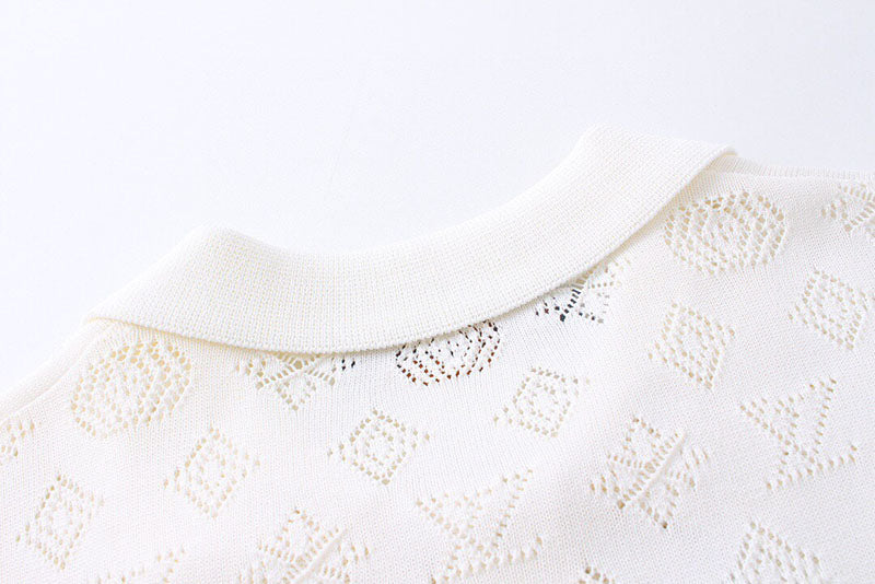 Louis Vuitton Polo Shirt Knitted White