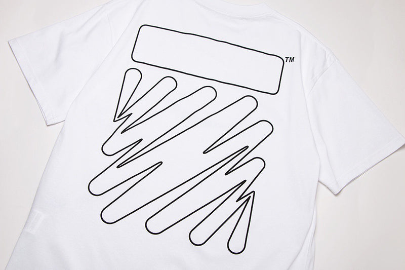 OFF-WHITE Tshirt Wave Outline Diag White