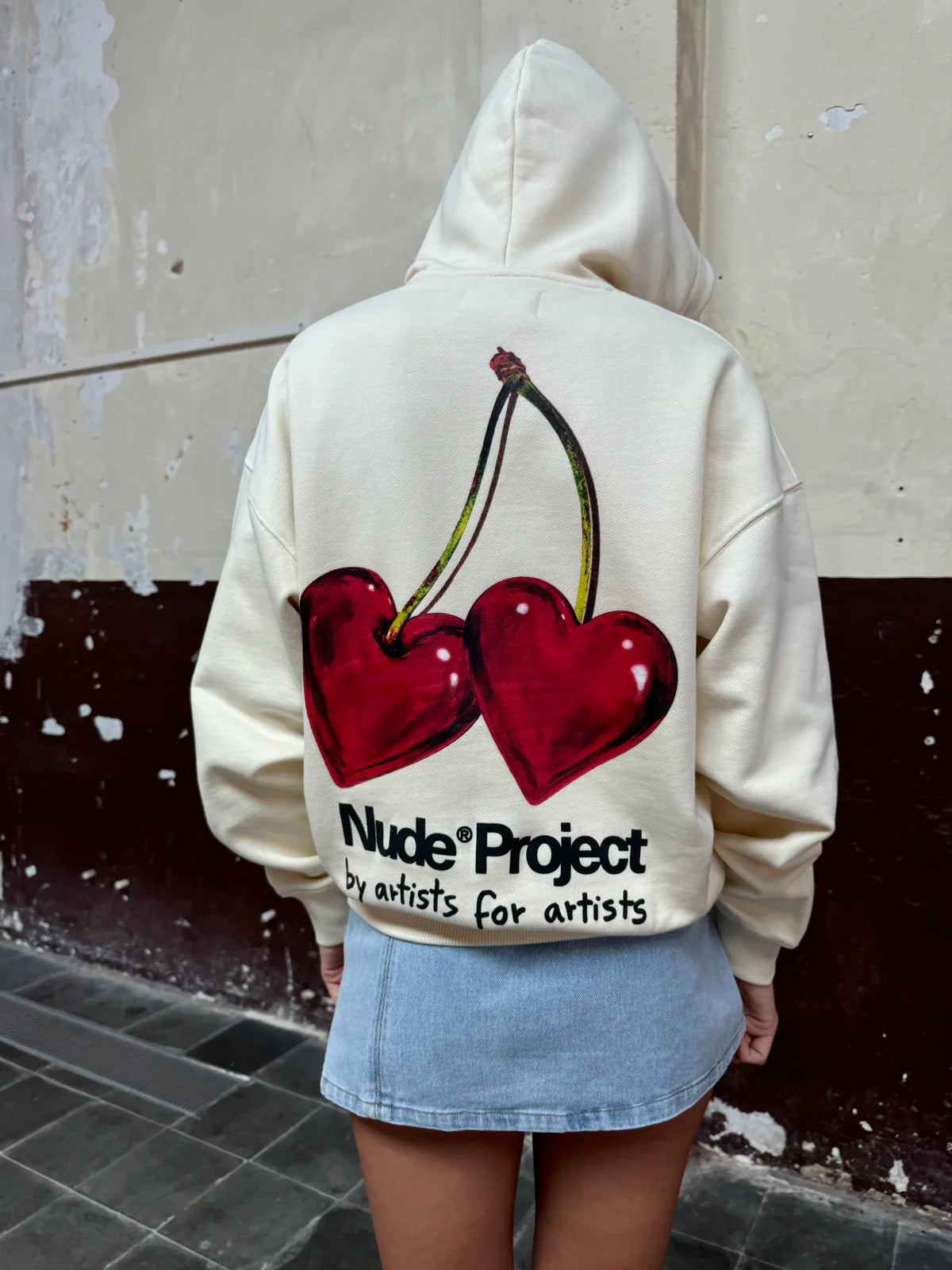 Nude Project Juicy Cherry Sweatshirt White Cream