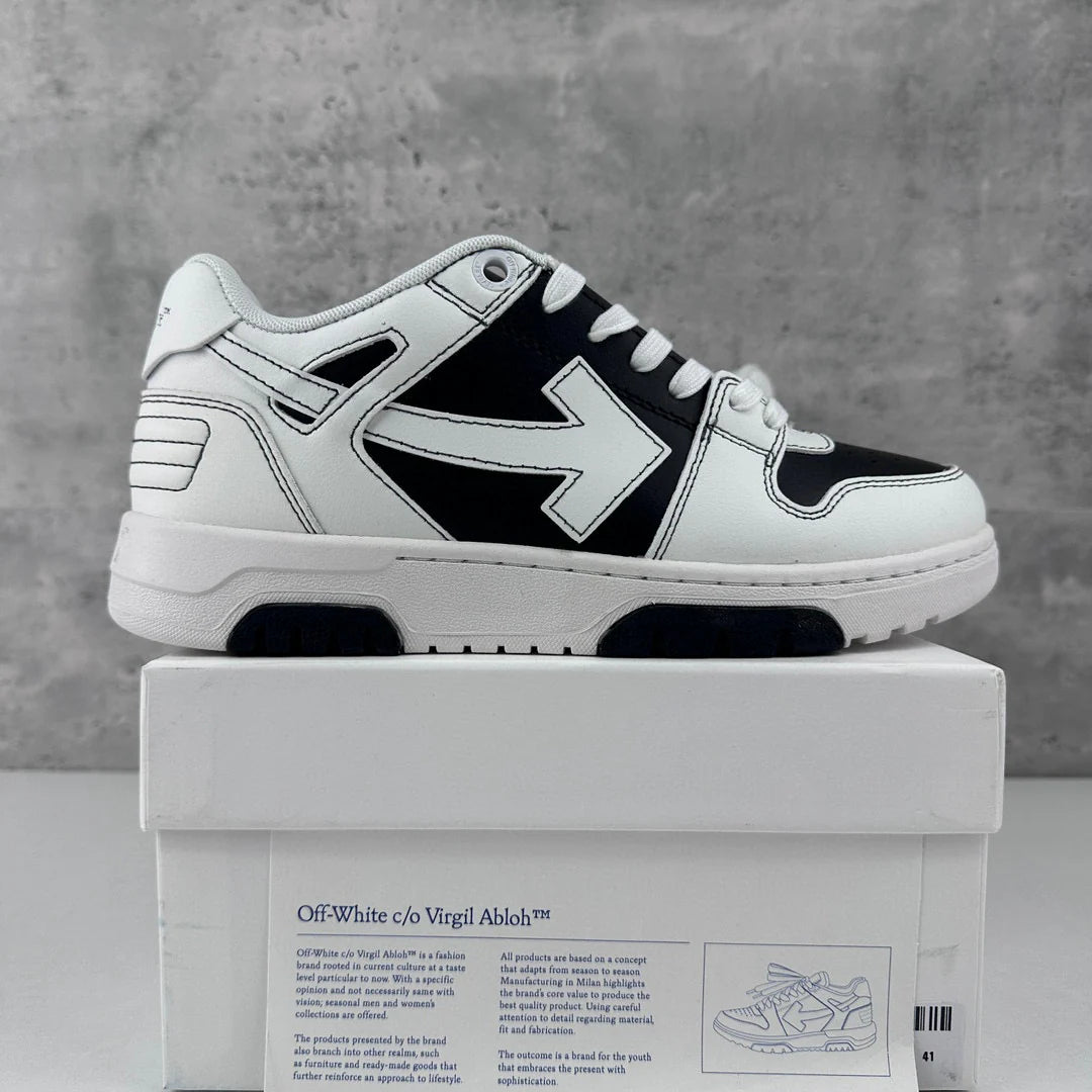 OFF-WHITE OOO Low Tops White Black