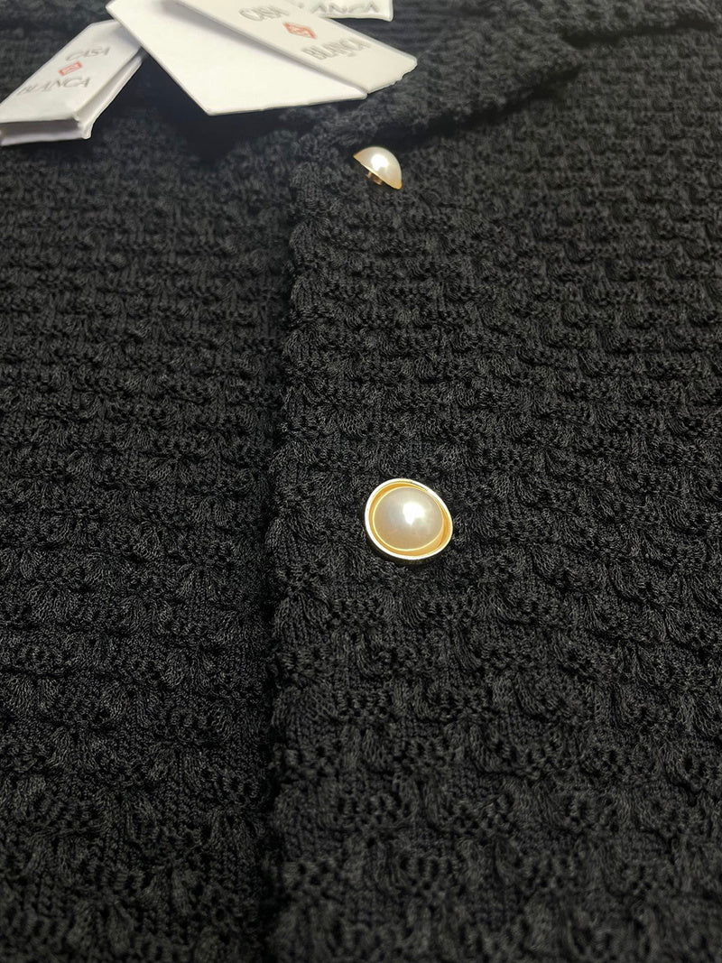 CASABLANCA Monogram Towelling shirt Black