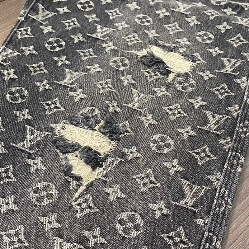 LOUIS VUITTON BAGGY DENIM MONOGRAM PANTS