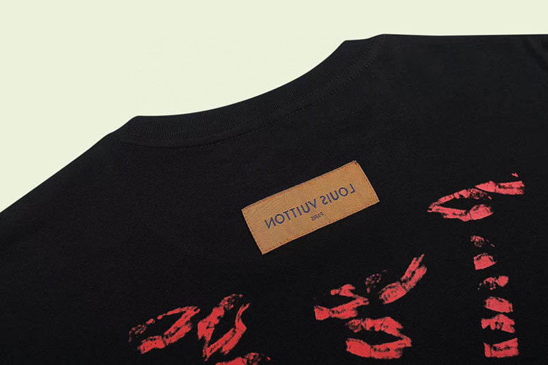 Louis Vuitton LV Logo Kisses T-Shirt Black