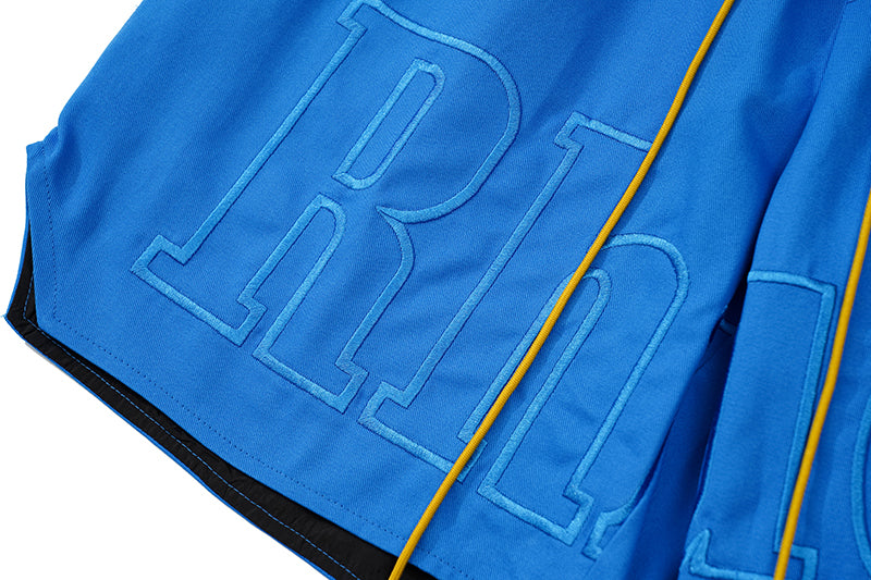 RHUDE Embroidered Twill Logo Short Blue