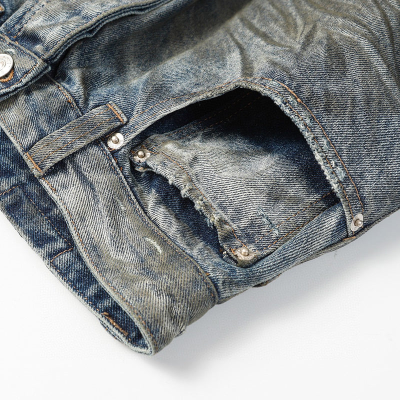 Balenciaga Mud Oil Spilled Denim Baggy Version